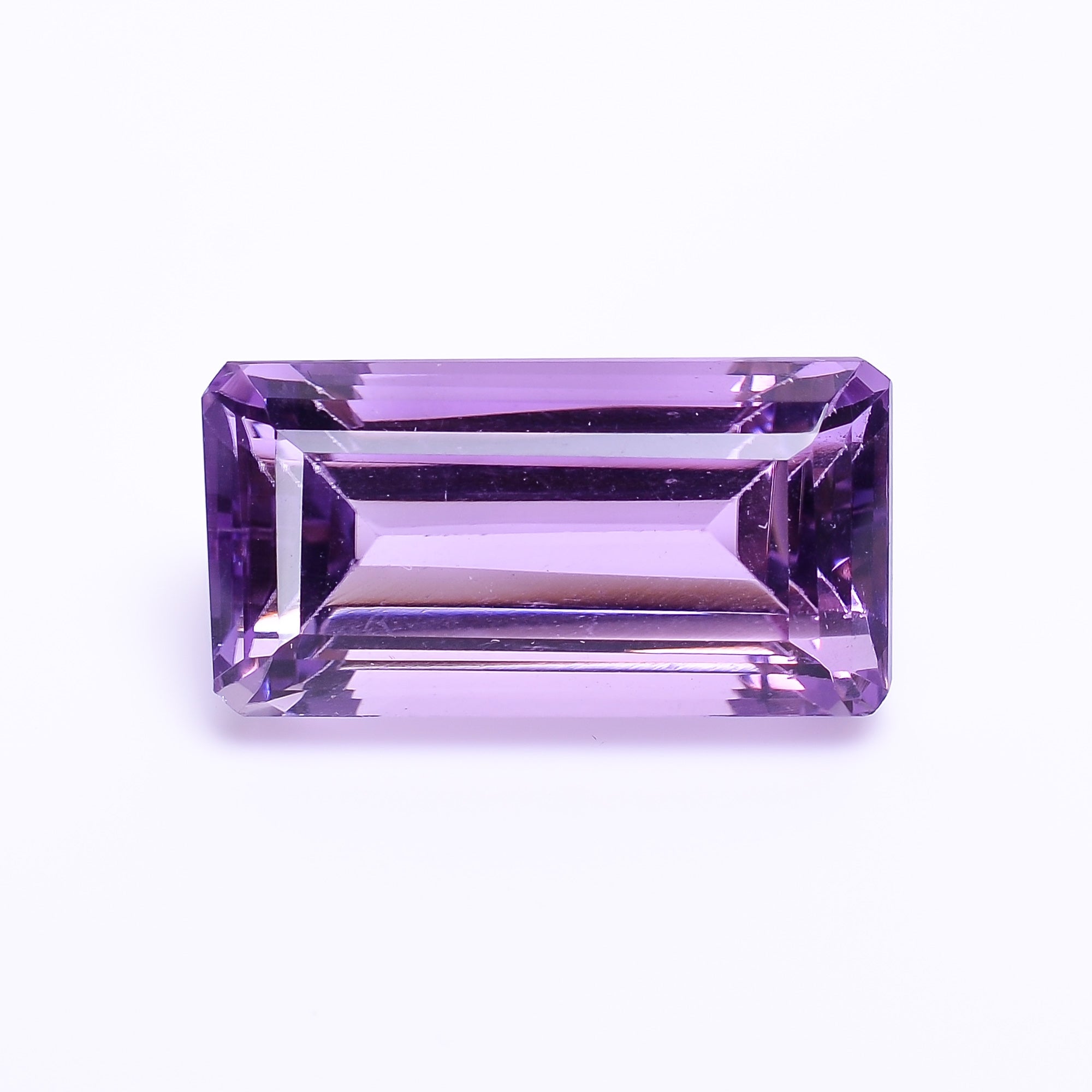 natural amethyst radiant shape facit cut stone non heated loose gemstone